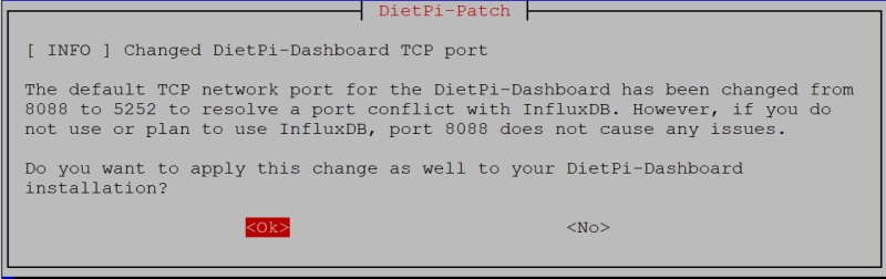 DietPi-Dashboard Default Port