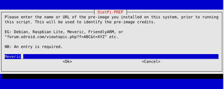 DietPi-Installer pre-image entry