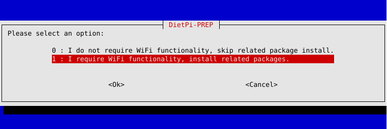 DietPi-Installer WiFi selection
