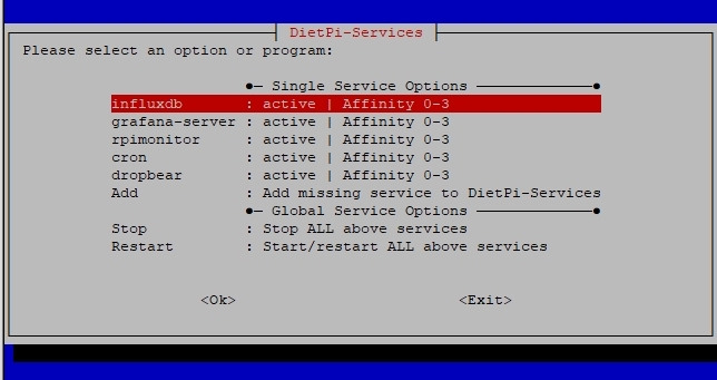 DietPi-Services screenshot