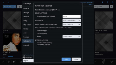 Roon Extension Manager screenshot