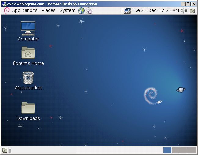 XRDP desktop screenshot