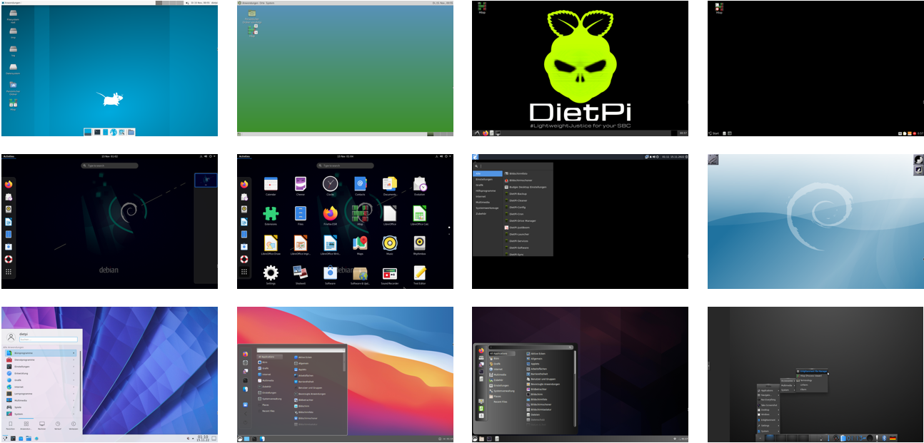 Discover exciting X11 desktops for your DietPi