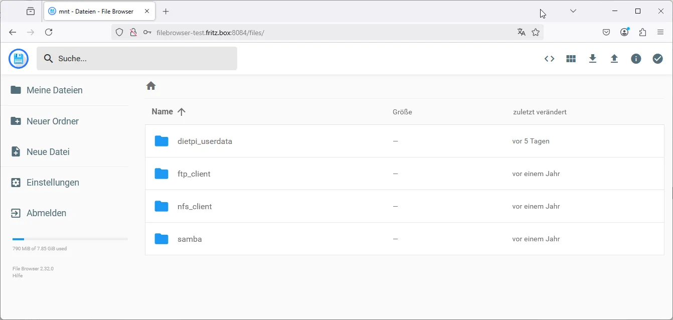 File Browser: A lightweight storage option in DietPi