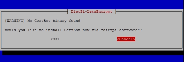 DietPi-LetsEncrypt screenshot