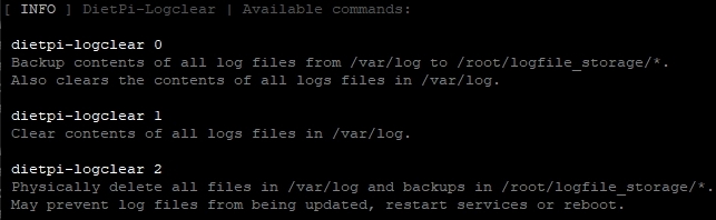 DietPi-LogClear screenshot