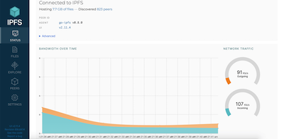 IPFS web interface screenshot