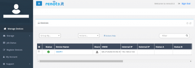Remote.It web interface screenshot