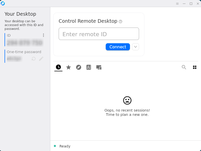 RustDesk Client main window