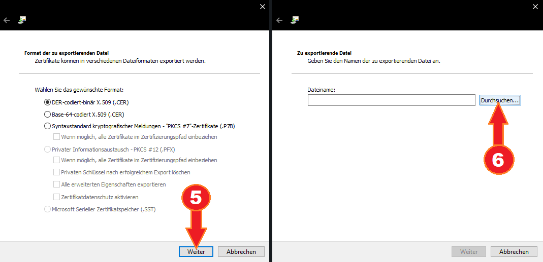 Import certificate on Windows 10, screenshot 3