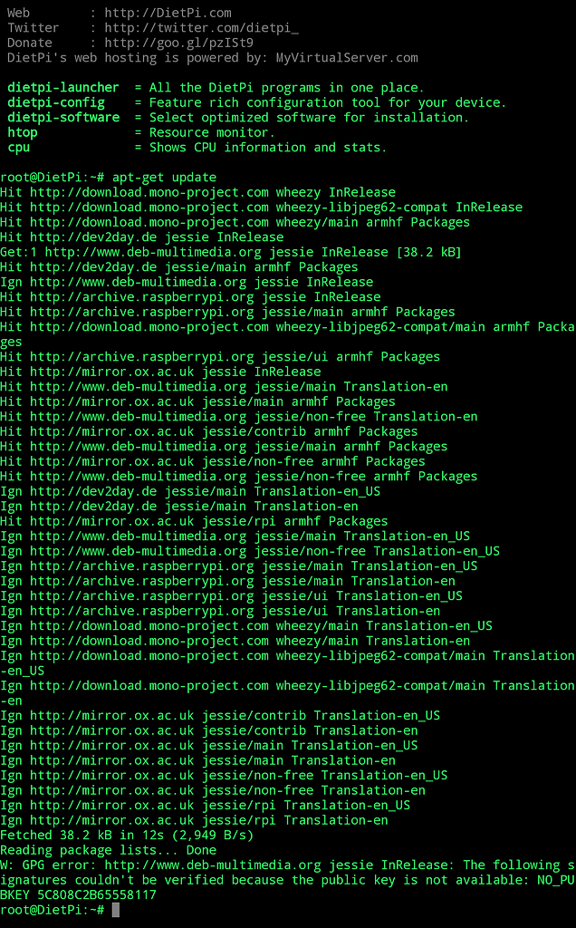 Public Key not available Troubleshooting DietPi Community Forum