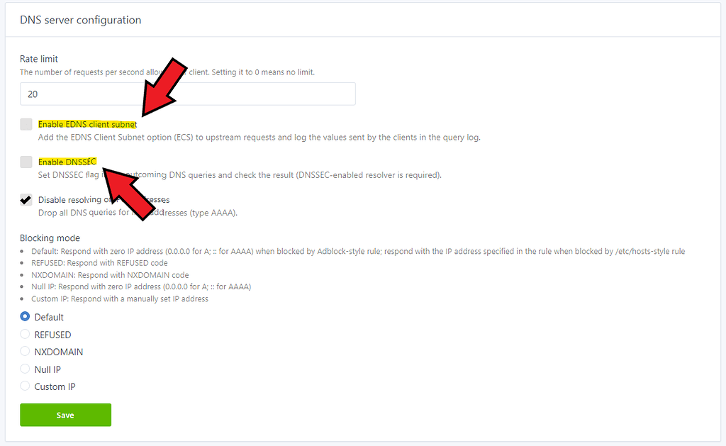 adguard home dns settings