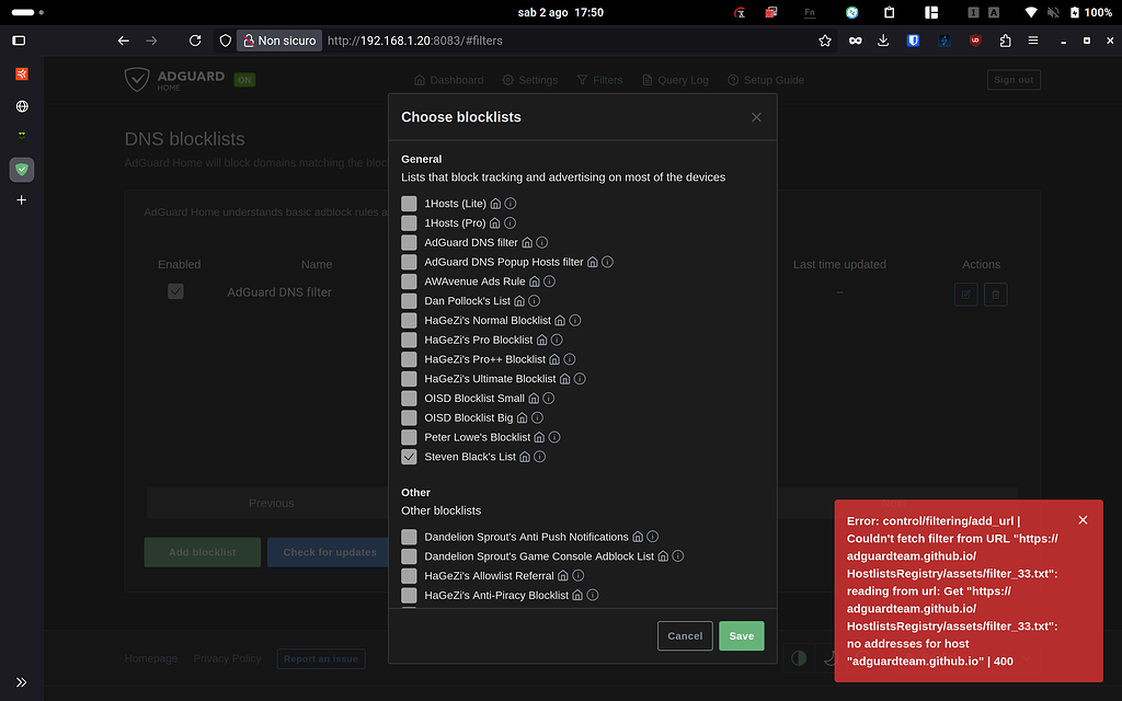 [SOLVED] AdGuard Home + Unbound DoT error 400 - Troubleshooting ...
