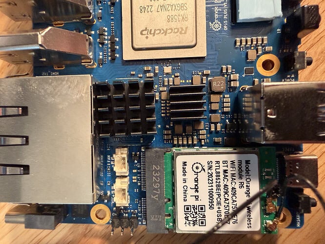 eMMC/ethernet top view