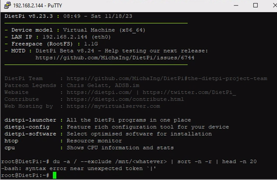 error dietpi 2