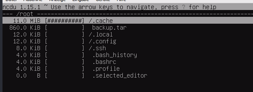 ncdu