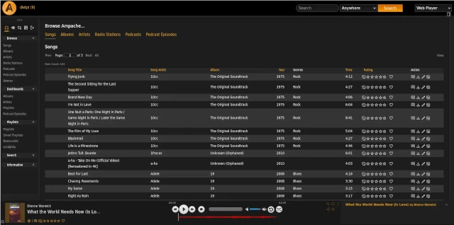 Ampache GUI screenshot